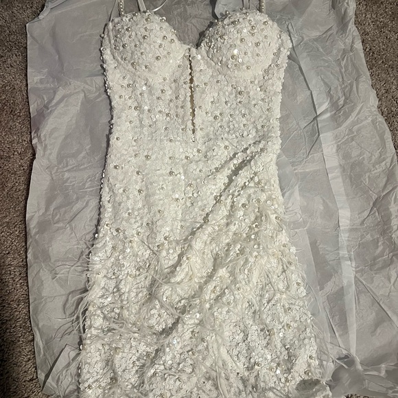 Fashion Nova Dresses & Skirts - Fashion Nova White Sequin Mini Dress